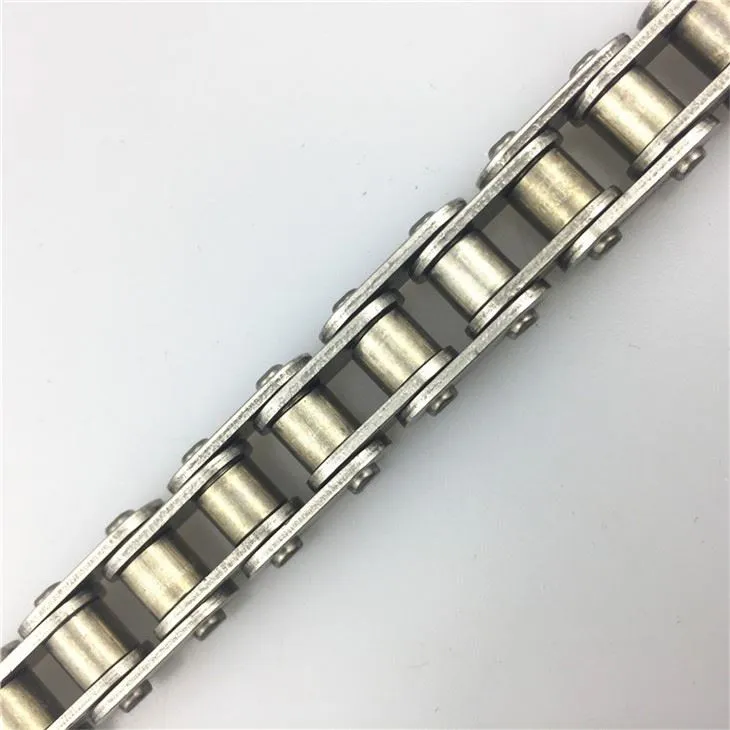 Nerūsējošā tērauda īsa soļa rullīšu ķēde ar taisnu plāksni