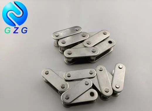 Nerūsējošā tērauda dubultā soļa konveijera ķēde taisnā pusē